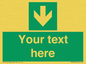 Safe condition Custom arrow down sign